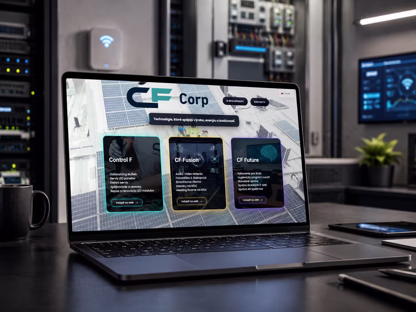 Ukážka projektu: Firemné webstránky pre CF Corp a.s.